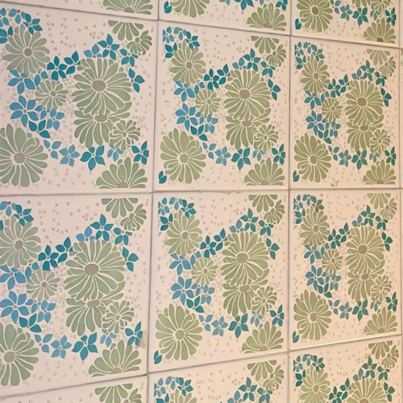 Spanish 60s 70s vintage tiles — set of 9, photo 6 of 6