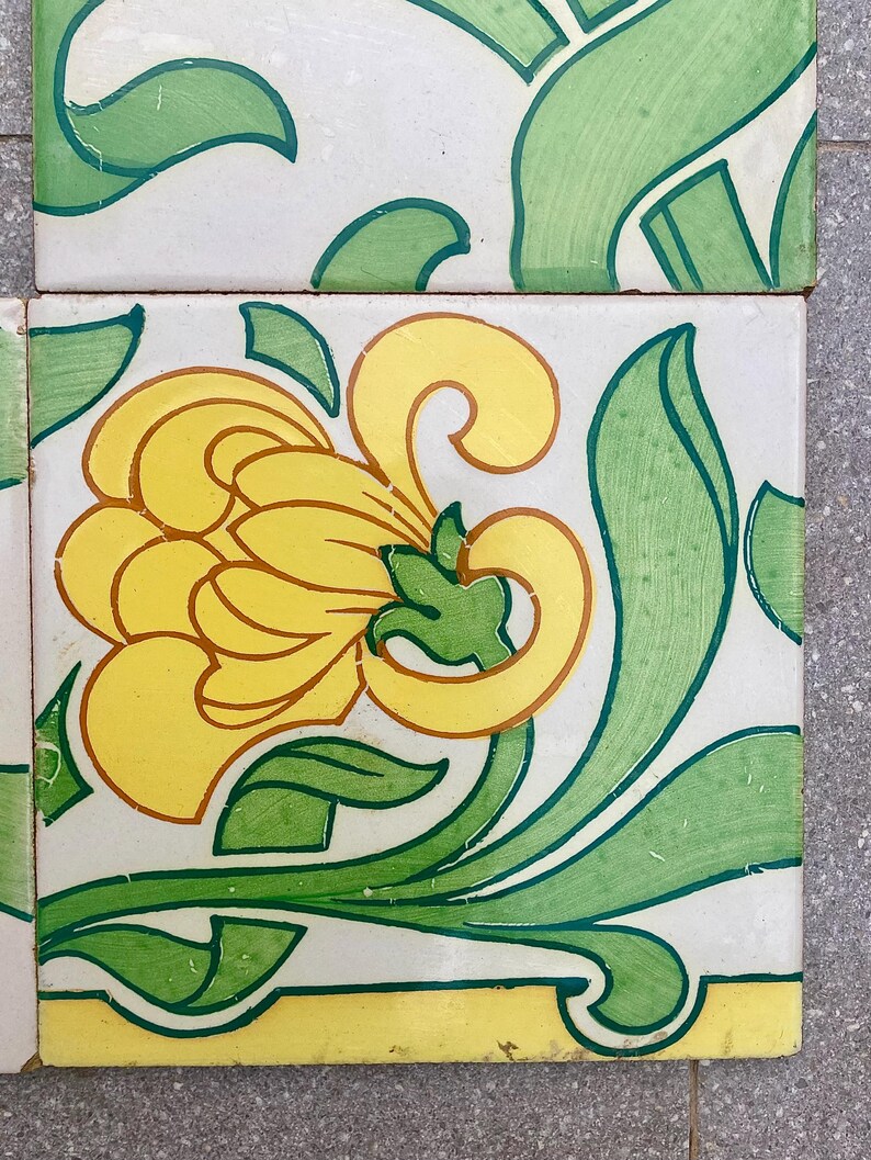 Original Art Nouveau border tiles — set of 4, photo 5 of 9