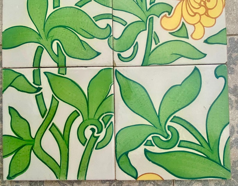 Original Art Nouveau border tiles — set of 6, photo 5 of 9
