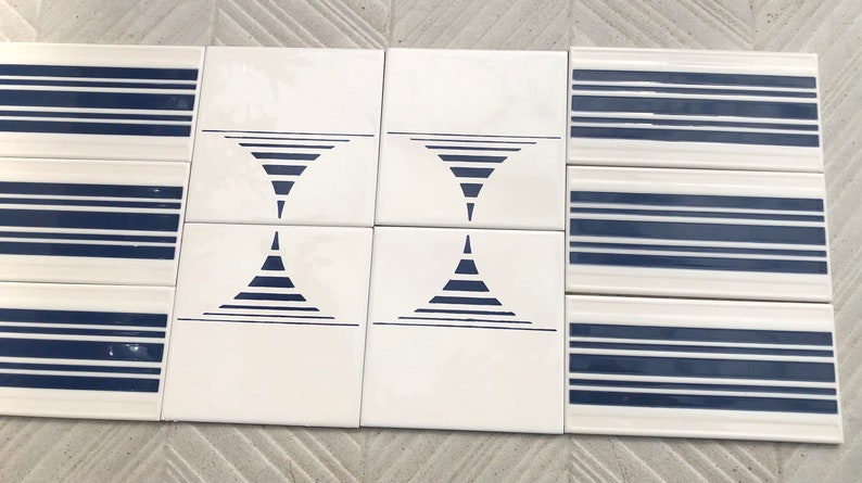 Spanish 60s 70s vintage tiles Unused — set of 10, photo 5 of 10