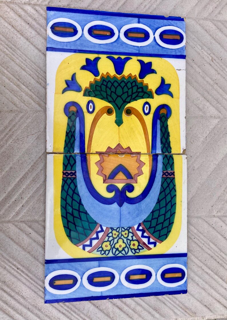 Original Art Nouveau tiles – Vintage hand painted Spanish tiles from the 10s - 20s, photo 2 of 8
