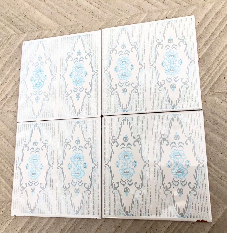 4 Spanish 70s blue and white tiles, photo 3 of 7