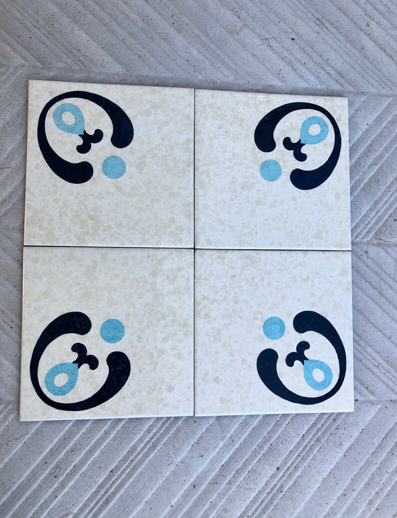 Spanish vintage tiles – 4 pc mural, photo 6 of 9