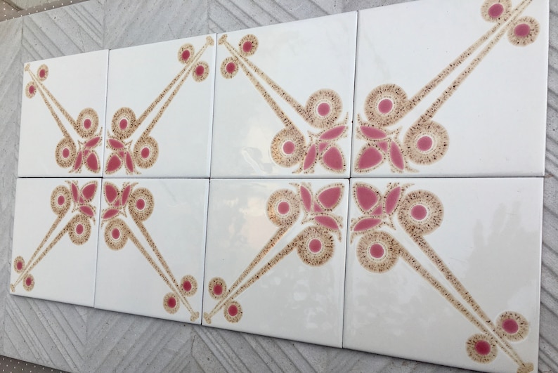 6 or 8 pcs- 70s vintage tiles, photo 10 of 10
