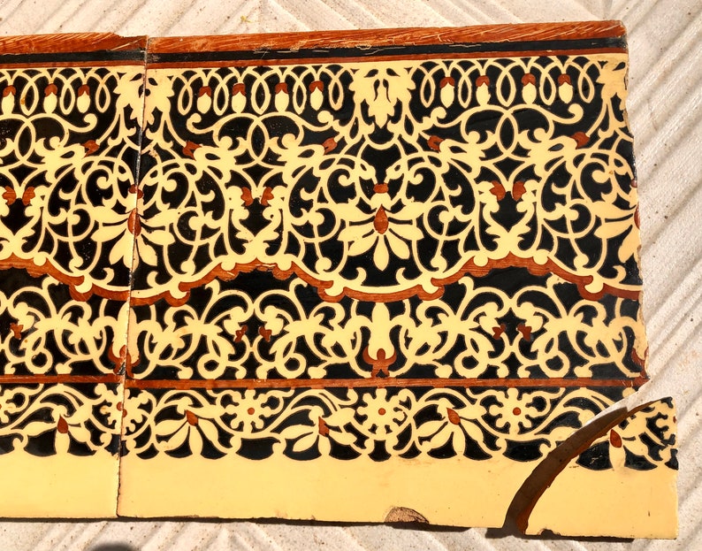 Original Art Deco tiles – Vintage hand painted Spanish tiles from the 20s, photo 4 of 8