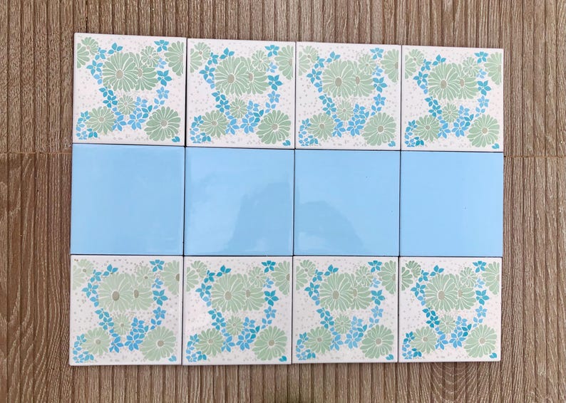 Spanish 60s 70s vintage tiles — set of 12, photo 6 of 9