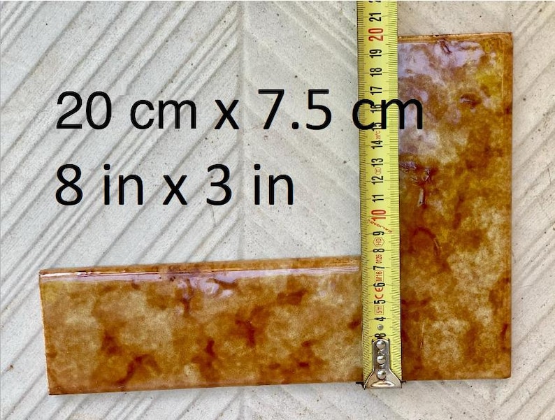 Spanish vintage Fat Lava tiles from the 70s — set of 4, photo 8 of 8