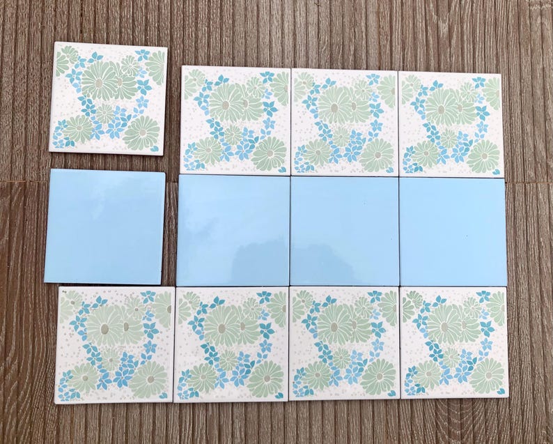 Spanish 60s 70s vintage tiles — set of 12, photo 5 of 9