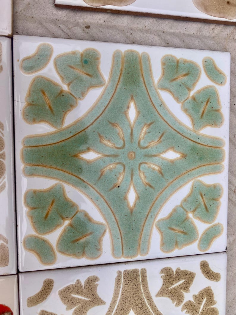 Spanish vintage brutalist 70s tiles — set of 6, photo 10 of 10