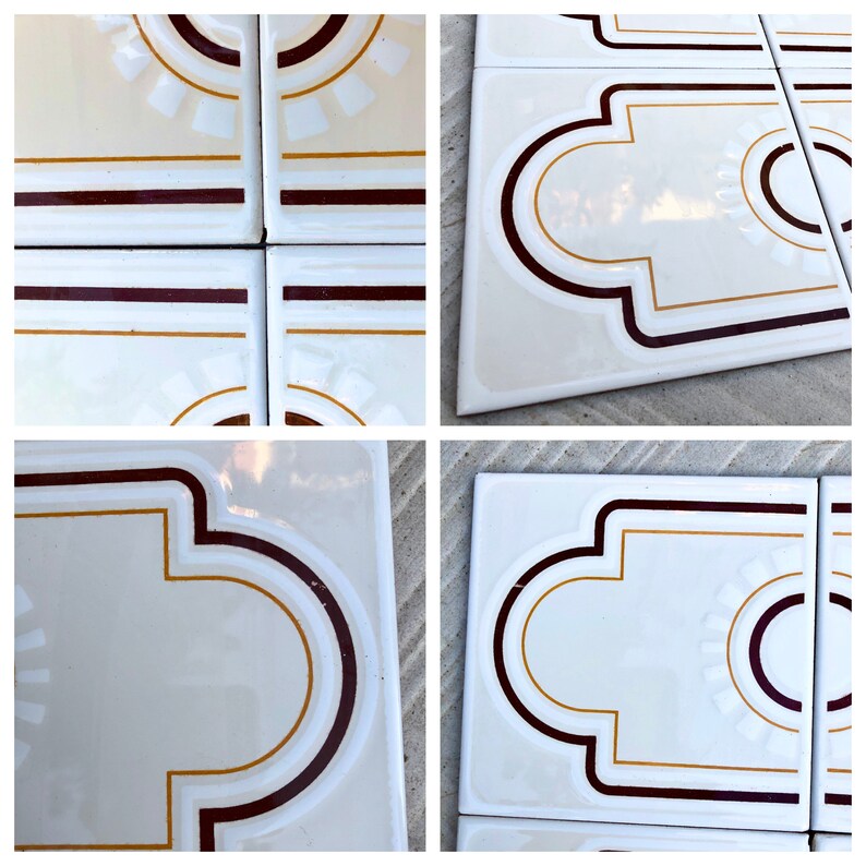 60s 70s vintage tiles Unused — set of 6, photo 10 of 10
