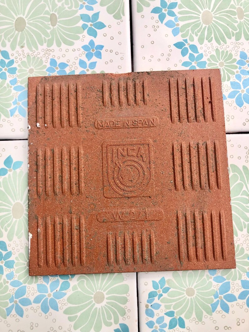 Spanish 60s 70s vintage tiles — set of 9, photo 4 of 6
