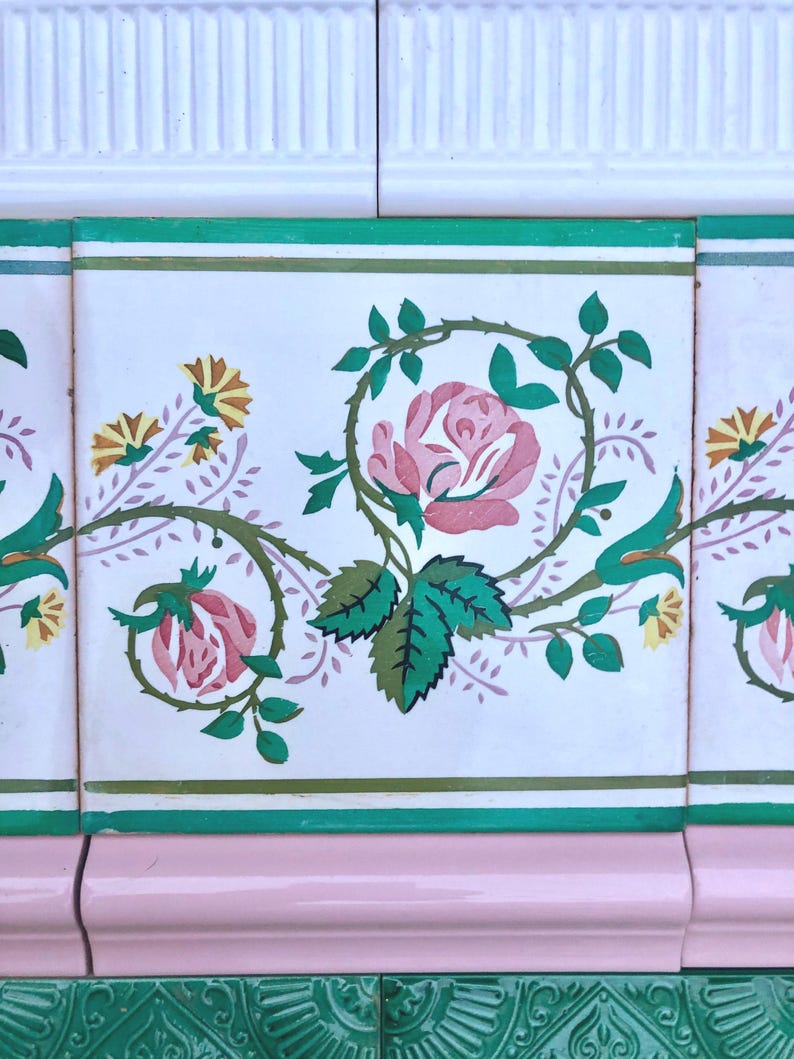 Art Nouveau style border tiles set, photo 8 of 10