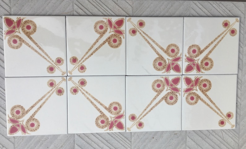 6 or 8 pcs- 70s vintage tiles, photo 7 of 10