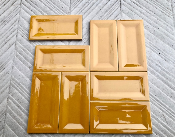 Art Nouveau style border tiles from Spain — set of 8
