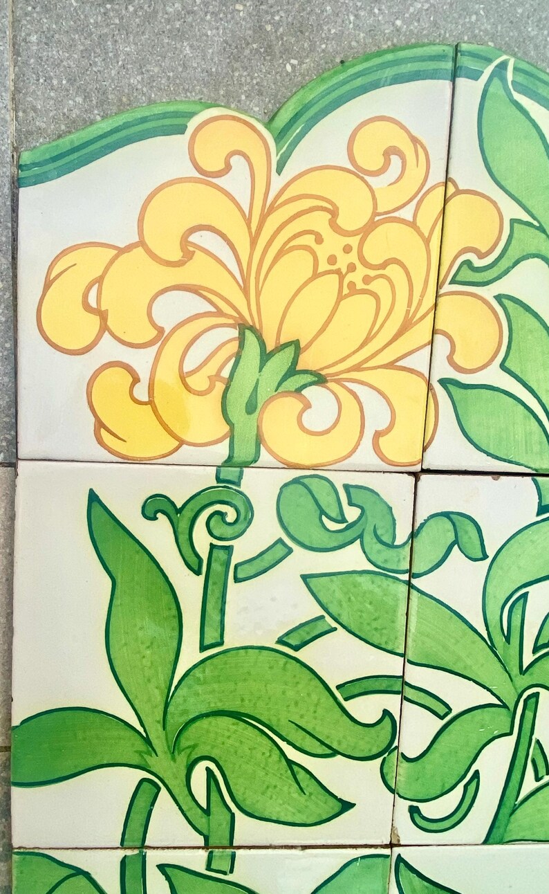 Original Art Nouveau border tiles — set of 6, photo 7 of 9