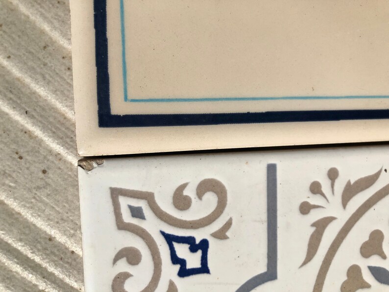 4 Spanish 60s 70s blue, brown + cream tiles, photo 10 of 10