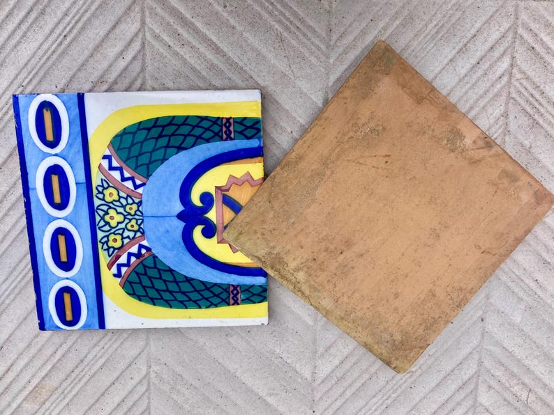 Original Art Nouveau tiles – Vintage hand painted Spanish tiles from the 10s - 20s, photo 8 of 9