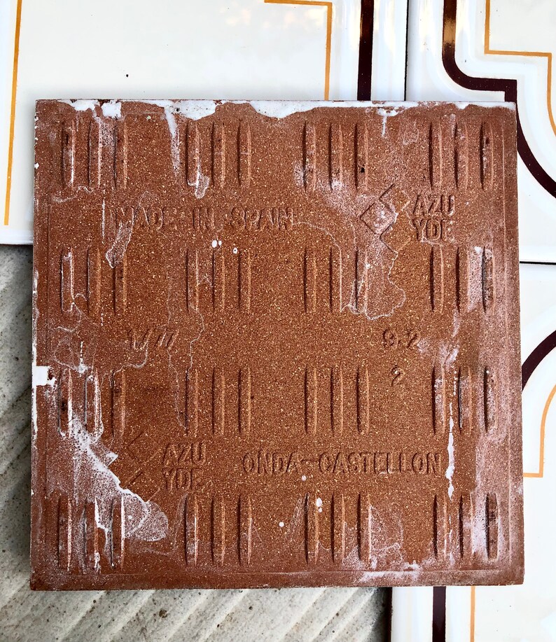 60s 70s vintage tiles Unused — set of 6, photo 4 of 10