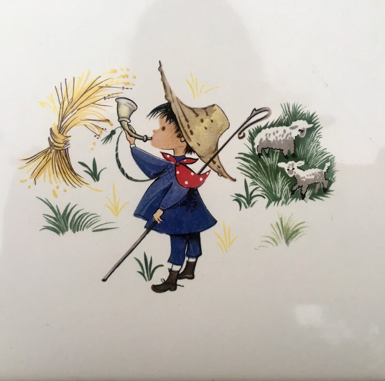 Nursery rhymes: Set of 4 vintage tiles, photo 5 of 9