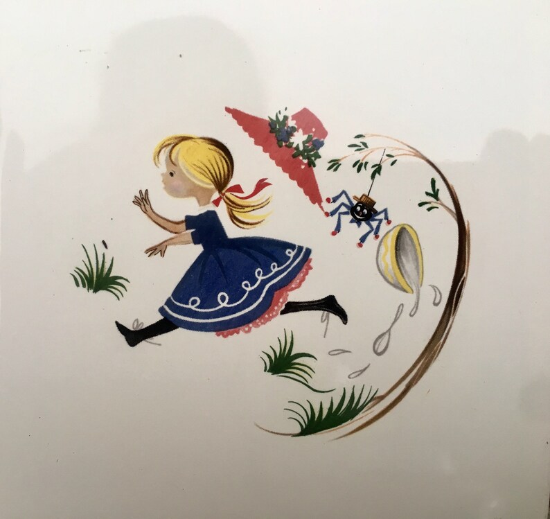 Nursery rhymes: Set of 3 vintage tiles, photo 5 of 9