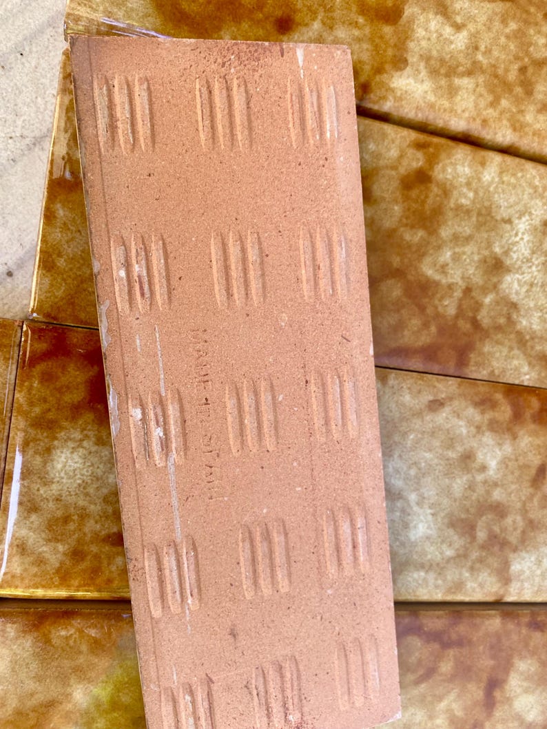 Spanish vintage Fat Lava tiles from the 70s — set of 10, photo 8 of 10