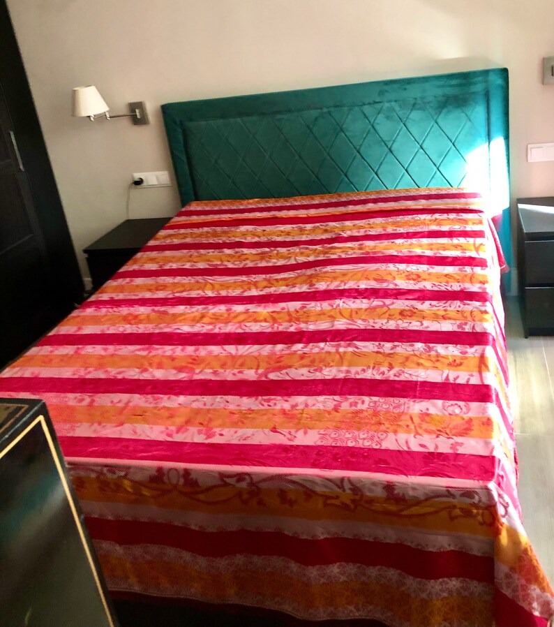 1920s Silk Damask PINK Bedspread With Fringes. Vintage Brocade Etsy