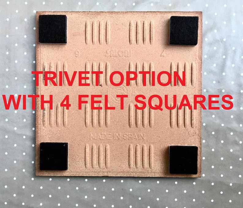 Spanish vintage 70s geometric tiles or tile trivets — set of 2, photo 2 of 10