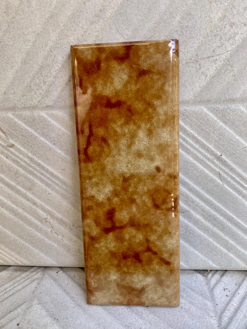 Spanish vintage Fat Lava tiles from the 70s — set of 4, photo 5 of 8
