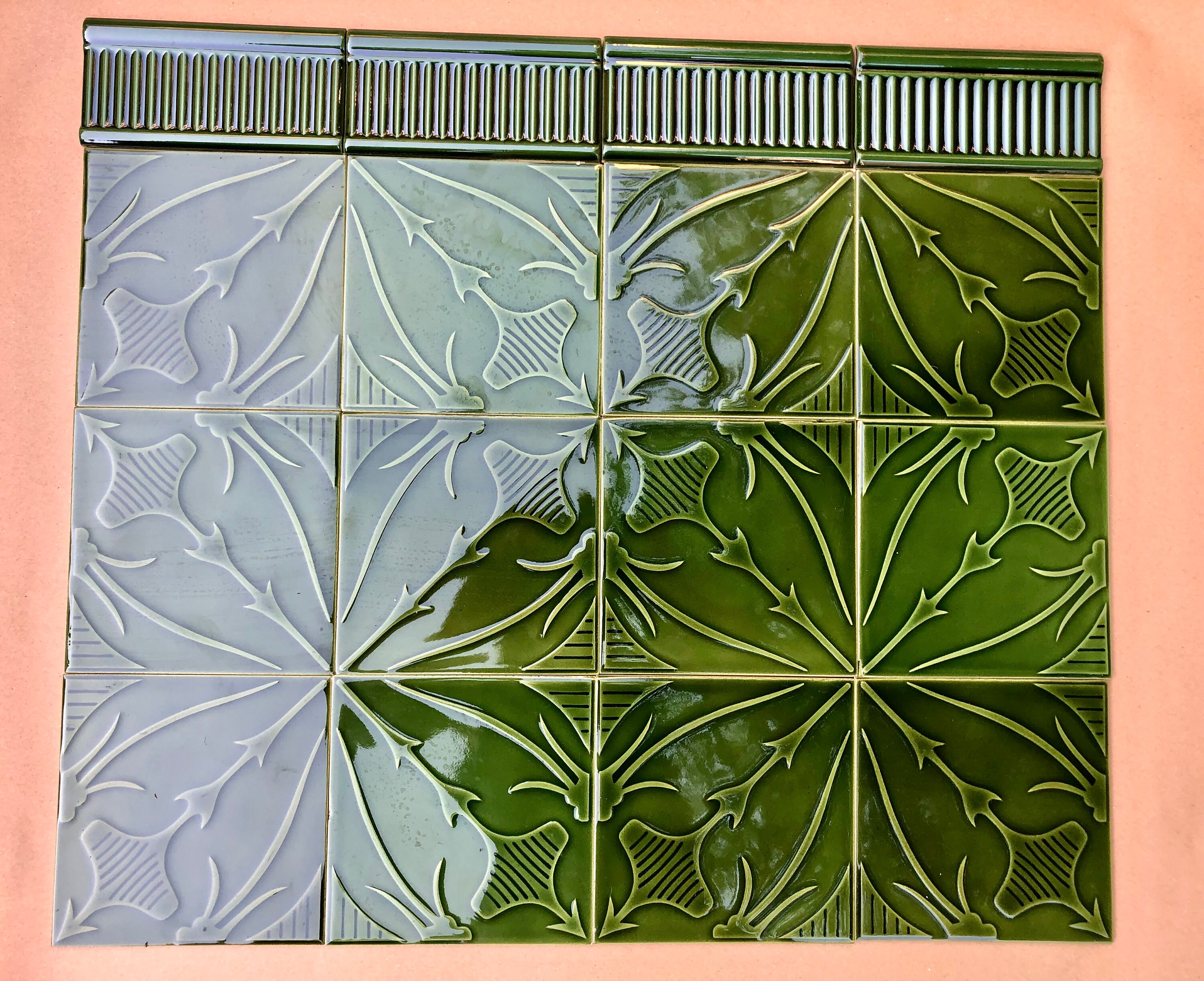 Society6 ケース Green Tiles - an abstract photograph Apollo Tile Skosh 4