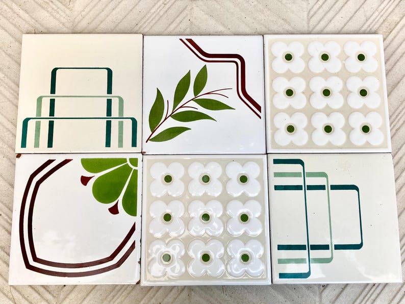 Vintage tiles from Spain – 6 tile mural, photo 1 of 10