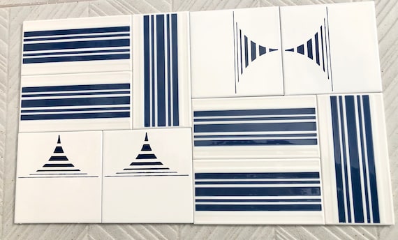 Spanish 60s 70s vintage tiles Unused — set of 10