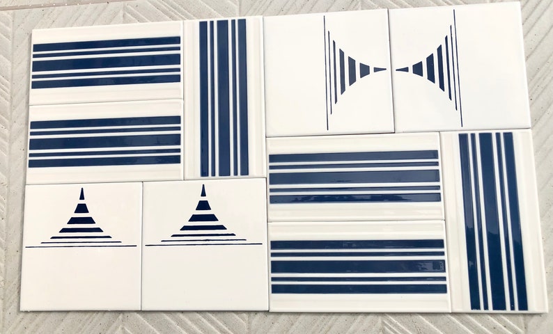 Spanish 60s 70s vintage tiles Unused — set of 10, photo 1 of 10