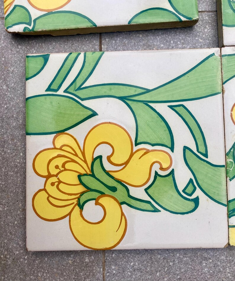 Original Art Nouveau border tiles — set of 4, photo 6 of 9