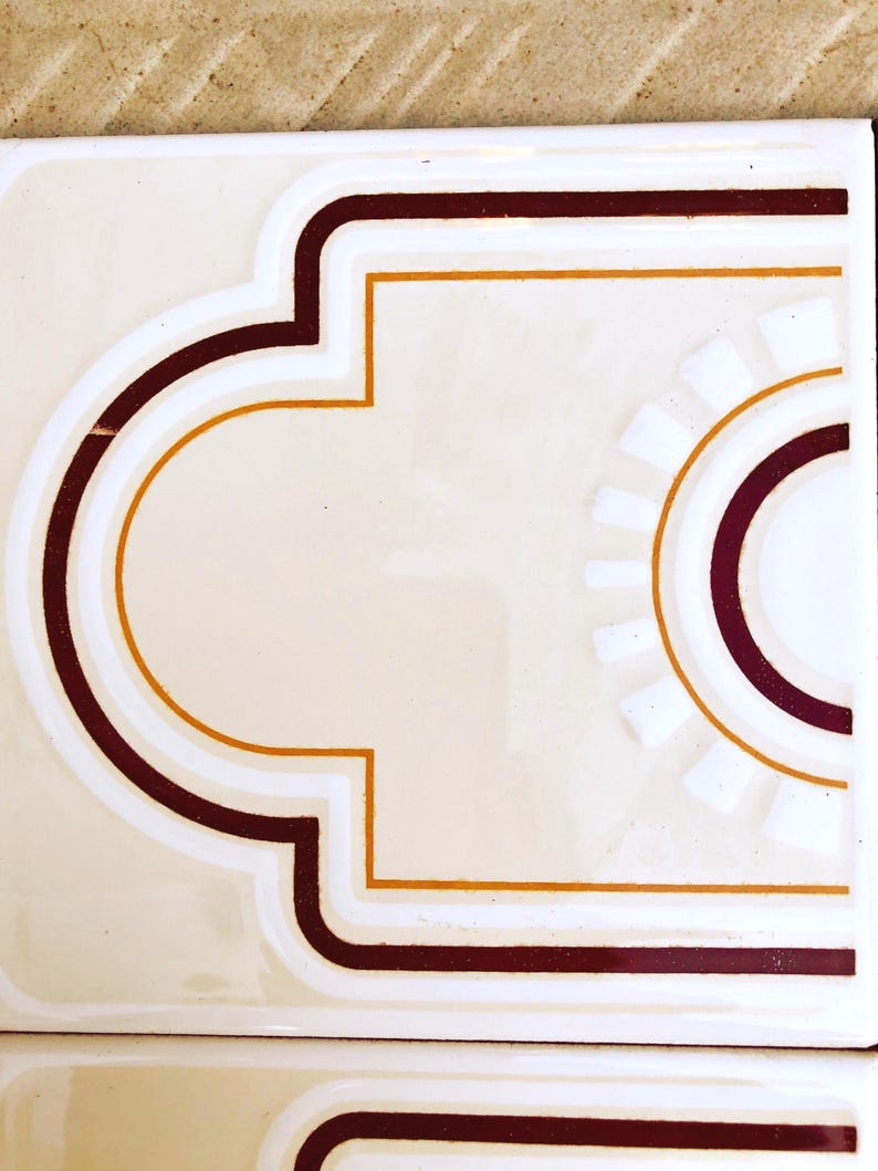 60s 70s vintage tiles Unused — set of 6, photo 9 of 10