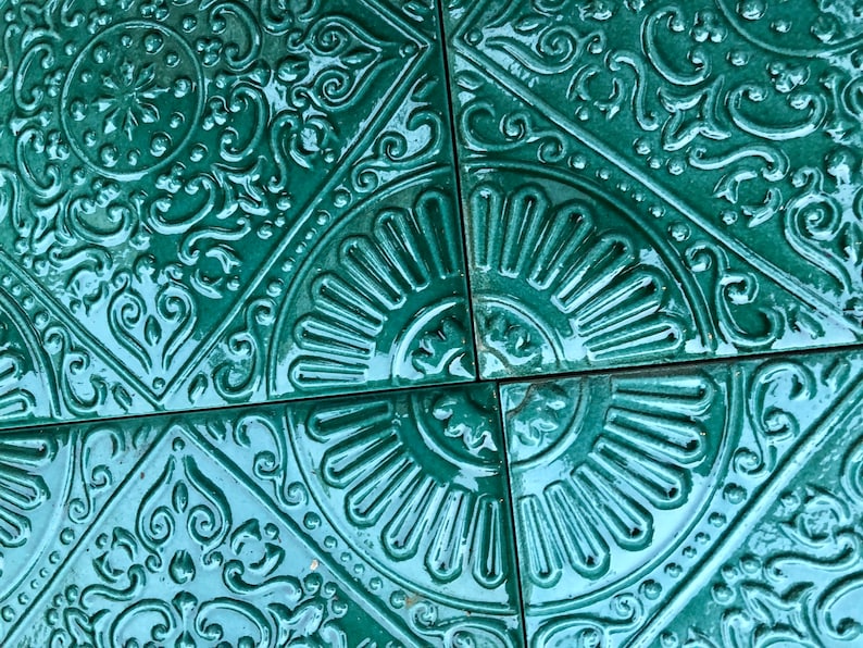 Art Nouveau style border tiles set, photo 4 of 10