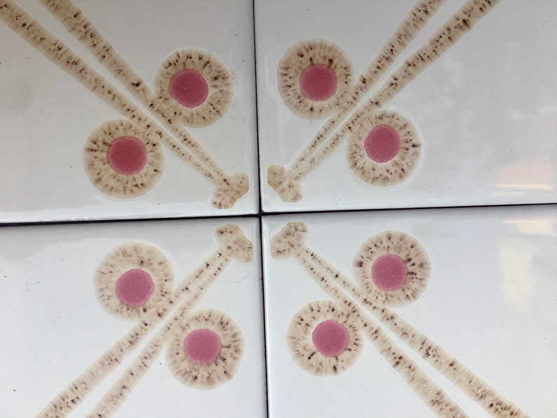 6 or 8 pcs- 70s vintage tiles, photo 4 of 10