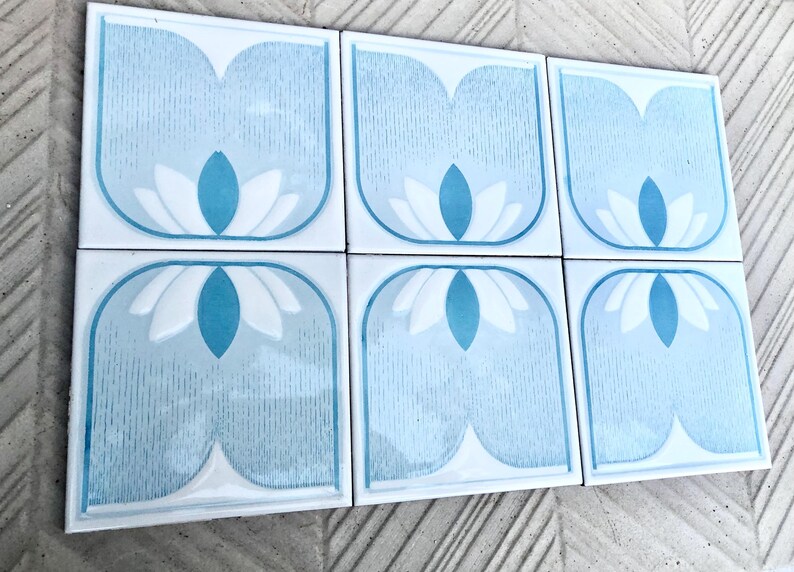 Vintage 70s tiles from Spain — set of 6, photo 9 of 10