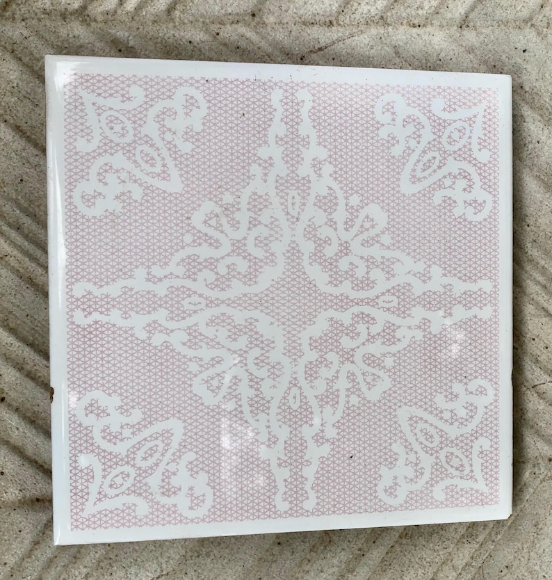 60s 70s vintage tiles Salvaged — set of 4, photo 8 of 8