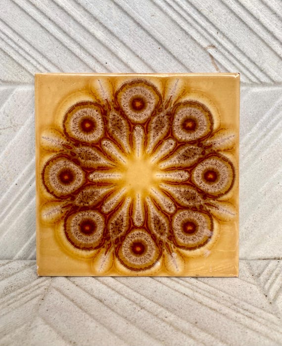 Original 70s retro unused tiles — set of 6