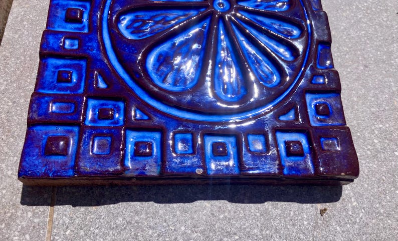 Last 4 tiles – Fat Lava 60s - 70s wall plaques, tiles / trivets, photo 2 of 10