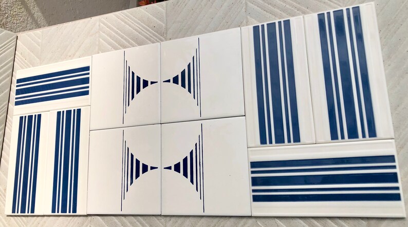 Spanish 60s 70s vintage tiles Unused — set of 10, photo 7 of 10