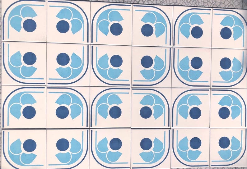Spanish 60s 70s vintage tiles Unused — set of 24, photo 7 of 10