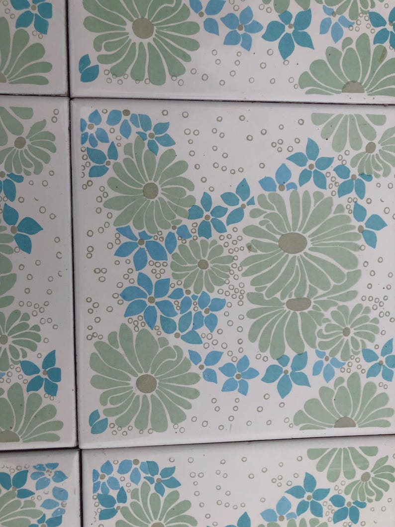 Spanish 60s 70s vintage tiles — set of 12, photo 8 of 9