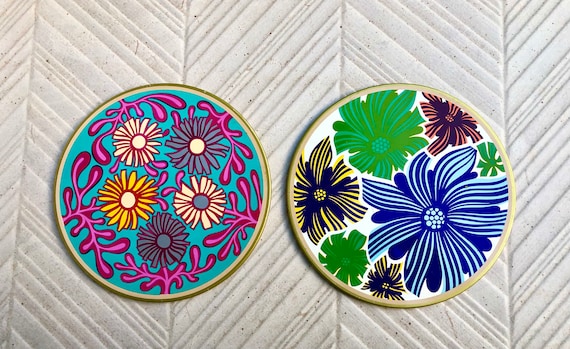Spanish vintage 70s groovy trivets