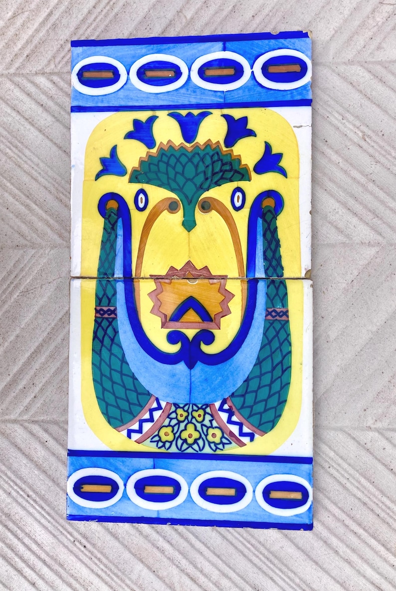 Original Art Nouveau tiles – Vintage hand painted Spanish tiles from the 10s - 20s, photo 1 of 8