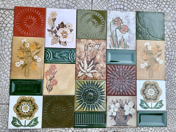 20 Original vintage tiles from the 60s - 70s