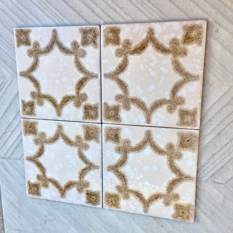 4 Mid century Fat Lava tiles from Spain, photo 8 of 10