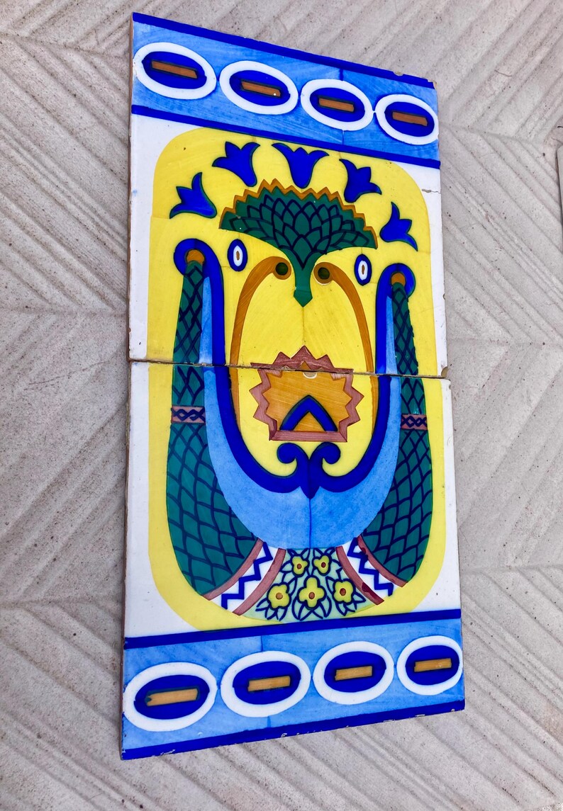 Original Art Nouveau tiles – Vintage hand painted Spanish tiles from the 10s - 20s, photo 3 of 8