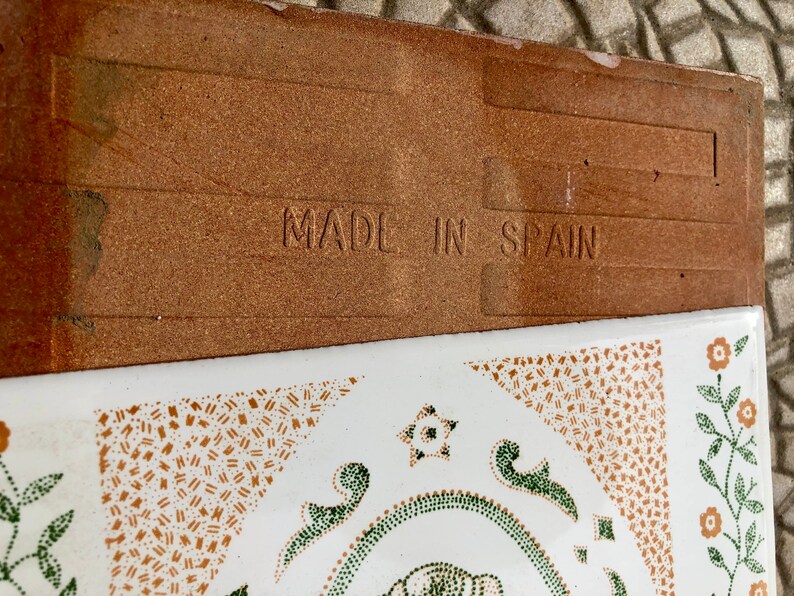 2 Original vintage floral tiles from the 60s - 70s, photo 6 of 8