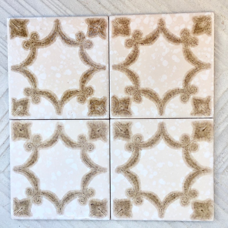 4 Mid century Fat Lava tiles from Spain, photo 10 of 10